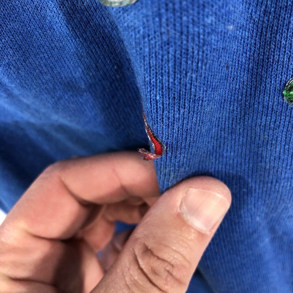 Vintage Golf Sweatshirt Blue USA Made Fruit Of The Loom Size Large 80s 90s Top - Picture 2 of 12